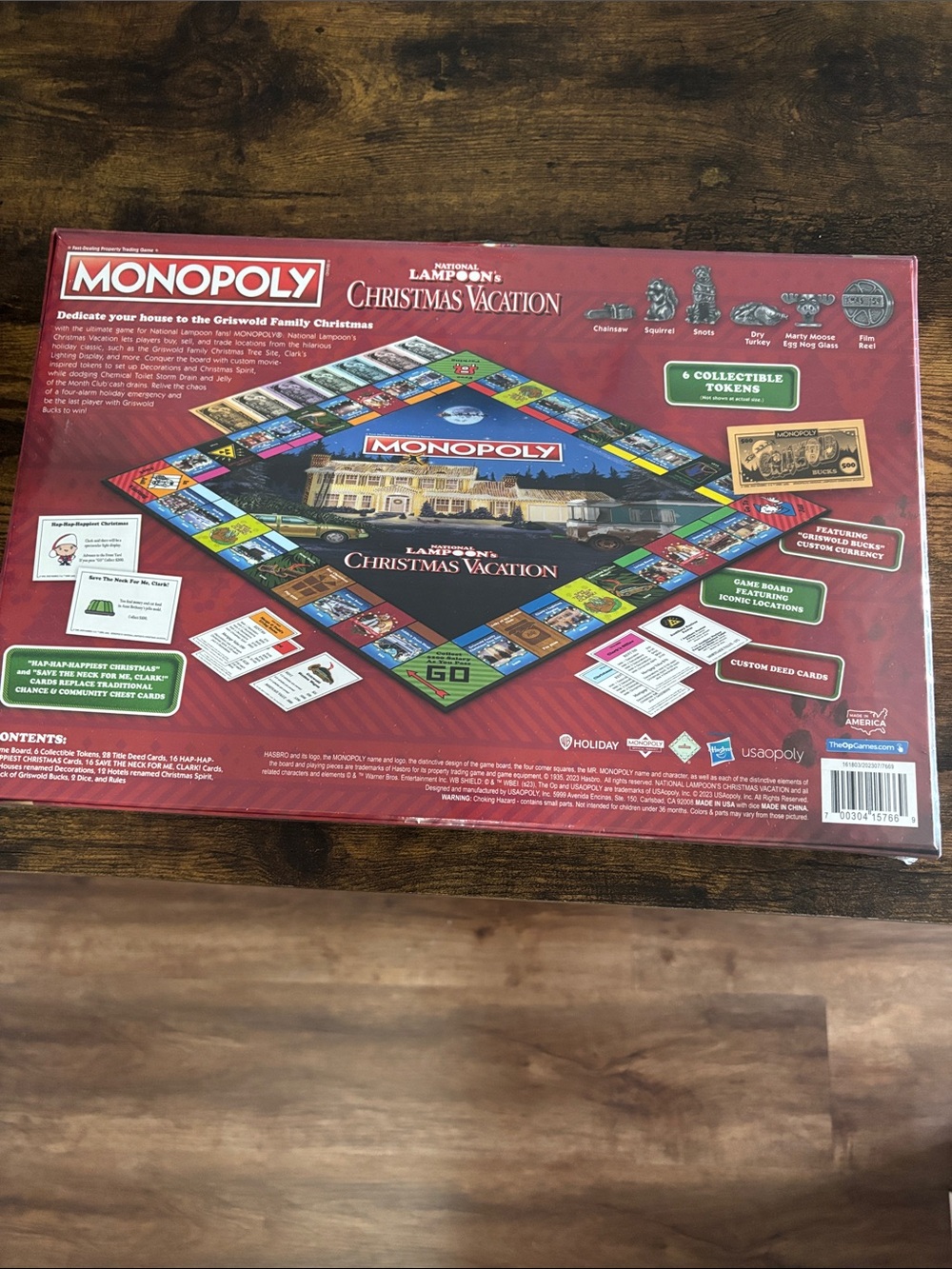 Monopoly National Lampoon's Christmas Vacation Board Game - Red Holiday Edition